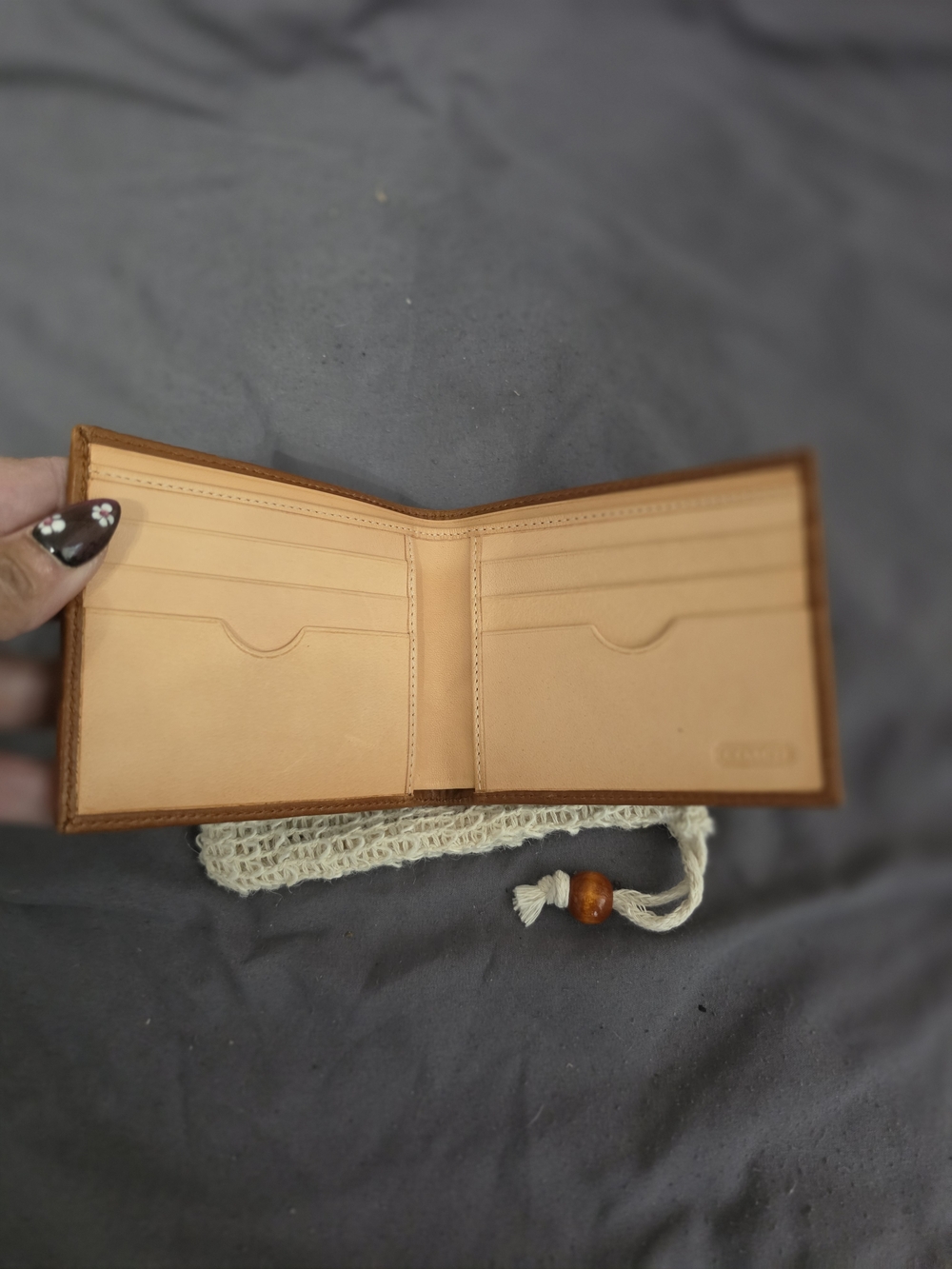 Coach Smooth Leather Bifold Wallet in Saddle Brown - Picture 5 of 10